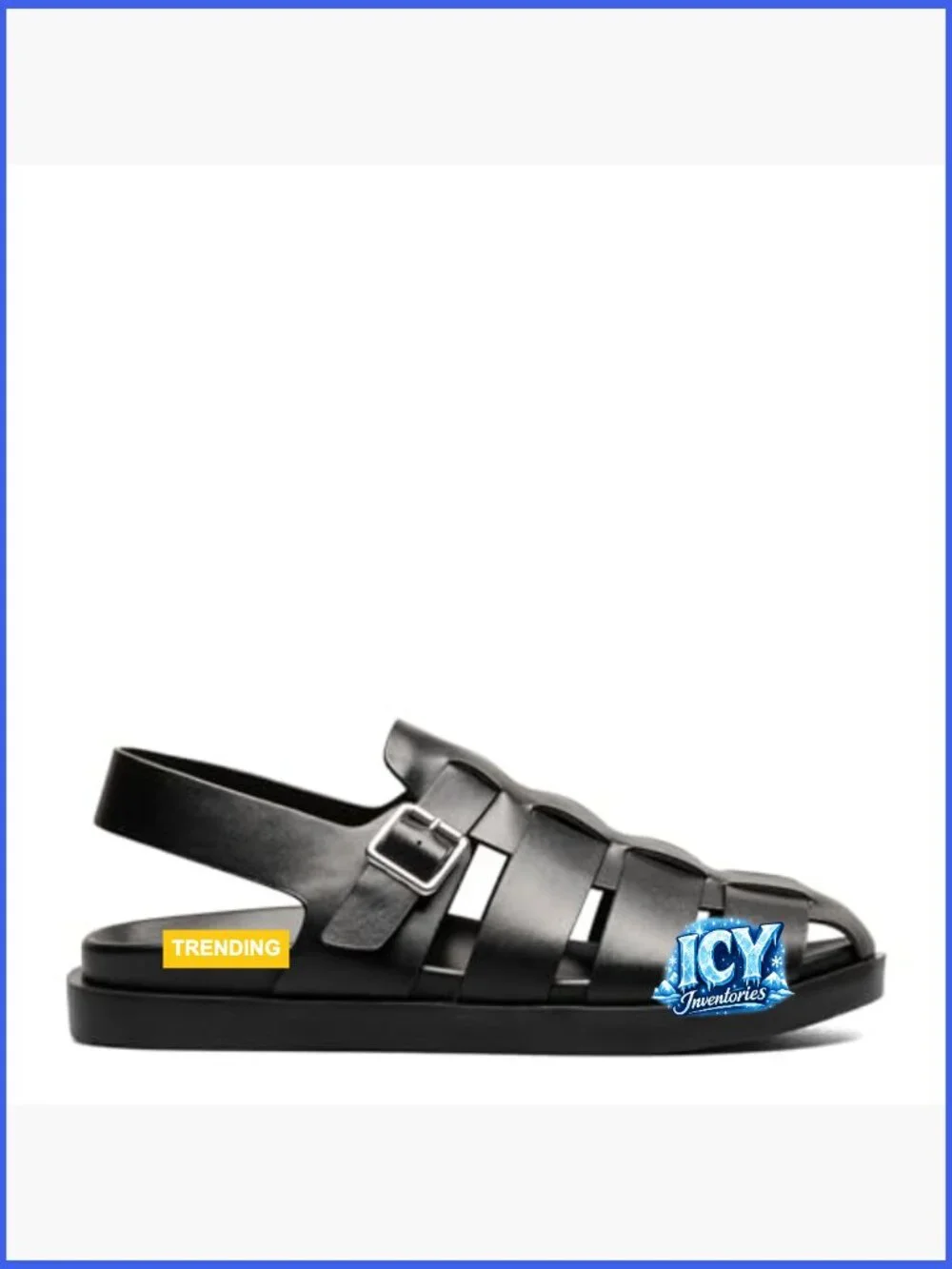 Men's Slingback Buckle Sandal with Cushioned Footbed